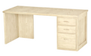 3 Drawer Desk, 66" Wide, By Crate Designs. 6252, 6235