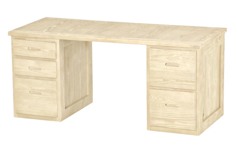 Desk with Drawers, 66" Wide, By Crate Designs. 6256