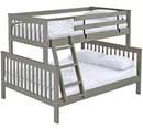 Mission Bunk Bed, Twin XL Over Queen, Offset, By Crate Designs. 4758H