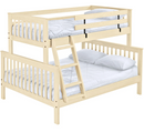 Mission Bunk Bed, Twin XL Over Queen, Offset, By Crate Designs. 4758H