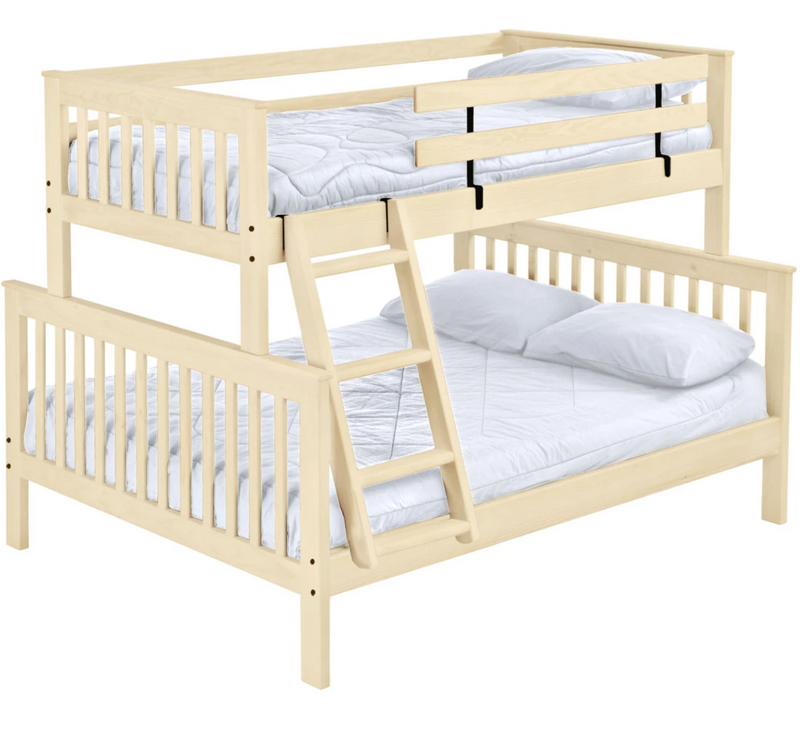 Mission Bunk Bed, Twin XL Over Queen, Offset, By Crate Designs. 4758H