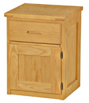 Night Table with Drawer and Door, 30" Tall, By Crate Designs. 7009L, 7009R