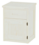 Night Table with Drawer and Door, 30" Tall, By Crate Designs. 7009L, 7009R
