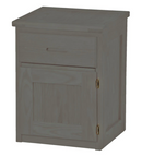 Night Table with Drawer and Door, 30" Tall, By Crate Designs. 7009L, 7009R