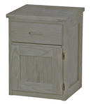 Night Table with Drawer and Door, 30" Tall, By Crate Designs. 7009L, 7009R
