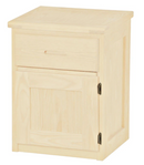 Night Table with Drawer and Door, 30" Tall, By Crate Designs. 7009L, 7009R