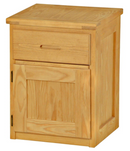 Night Table with Drawer and Door, 30" Tall, By Crate Designs. 7009L, 7009R