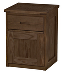 Night Table with Drawer and Door, 30" Tall, By Crate Designs. 7009L, 7009R