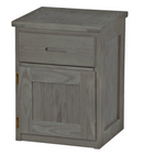 Night Table with Drawer and Door, 30" Tall, By Crate Designs. 7009L, 7009R