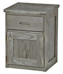 Night Table with Drawer and Door, 30" Tall, By Crate Designs. 7009L, 7009R