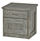 Night Table with Drawer and Door, 24" Tall, By Crate Designs. 7010L, 7010R