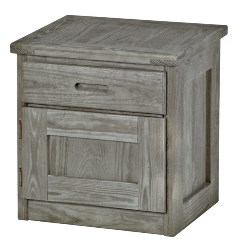 Night Table with Drawer and Door, 24" Tall, By Crate Designs. 7010L, 7010R