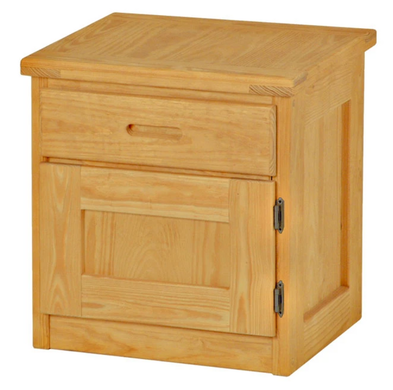 Night Table with Drawer and Door, 24" Tall, By Crate Designs. 7010L, 7010R