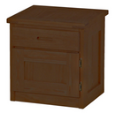 Night Table with Drawer and Door, 24" Tall, By Crate Designs. 7010L, 7010R