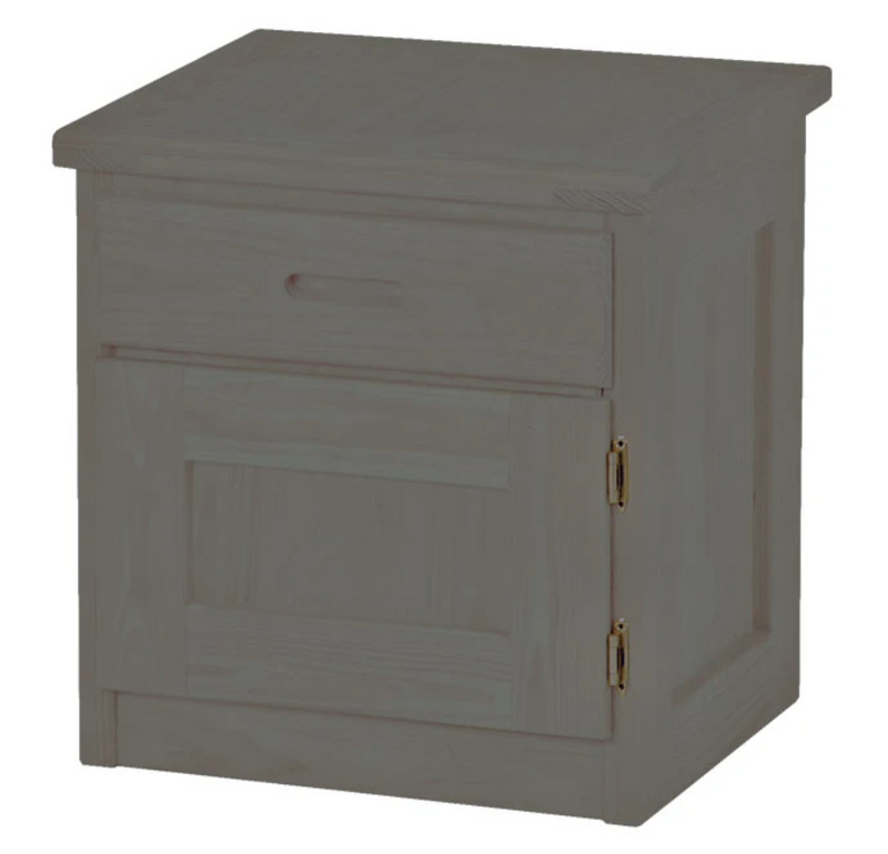 Night Table with Drawer and Door, 24" Tall, By Crate Designs. 7010L, 7010R