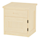 Night Table with Drawer and Door, 24" Tall, By Crate Designs. 7010L, 7010R