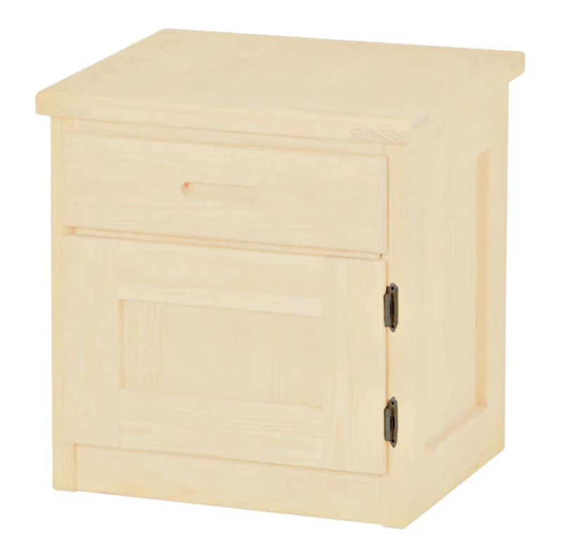 Night Table with Drawer and Door, 24" Tall, By Crate Designs. 7010L, 7010R