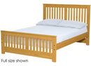 Shaker Bed, Twin, 44" Headboard and 22" Footboard, By Crate Designs. 43742