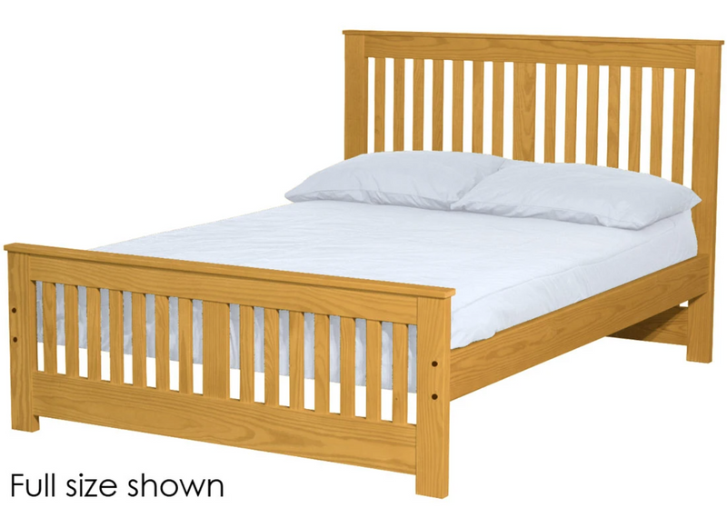 Shaker Bed, Twin, 44" Headboard and 22" Footboard, By Crate Designs. 43742