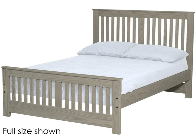 Shaker Bed, Twin, 44" Headboard and 22" Footboard, By Crate Designs. 43742