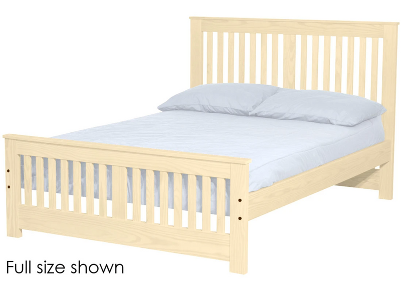 Shaker Bed, Twin, 44" Headboard and 22" Footboard, By Crate Designs. 43742