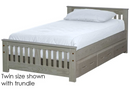 Shaker Bed with Trundle, Twin, 29" Headboard and 18" Footboard, By Crate Designs. 43798