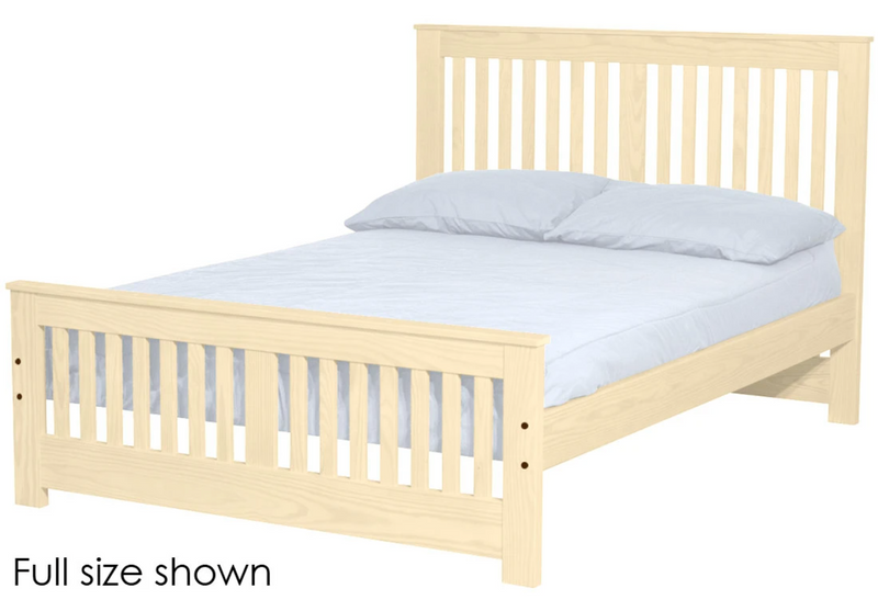 Shaker Bed, Full, 44" headboard and 22" Footboard, By Crate Designs. 44742