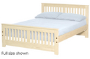 Shaker Bed, Full, 36" Headboard and 22" Footboard, By Crate Designs. 44762