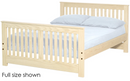 Shaker Bed, Full, 36" Headboard and 29" Footboard, By Crate Designs. 44769
