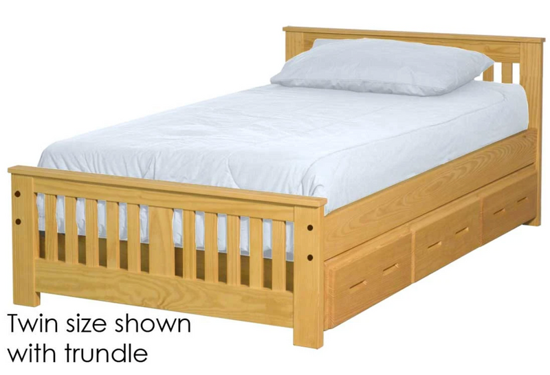 Shaker Bed, Full, 29" Headboard and 18" Footboard, By Crate Designs. 44798