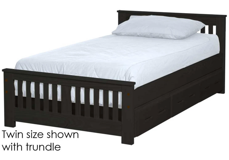 Shaker Bed, Full, 29" Headboard and 18" Footboard, By Crate Designs. 44798