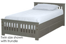 Shaker Bed, Full, 29" Headboard and 18" Footboard, By Crate Designs. 44798
