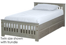 Shaker Bed, Full, 29" Headboard and 18" Footboard, By Crate Designs. 44798