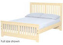Shaker Bed, Queen, 44" Headboard and 22" Footboard, By Crate Designs. 45742