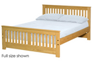 Shaker Bed, Queen, 36" Headboard and 22" Footboard, By Crate Designs. 45762