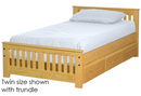 Shaker Bed with Trundle, Queen, 29" Headboard and 18" Footboard, By Crate Designs. 45798