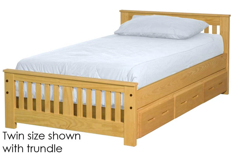 Shaker Bed with Trundle, Queen, 29" Headboard and 18" Footboard, By Crate Designs. 45798