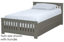 Shaker Bed with Trundle, Queen, 29" Headboard and 18" Footboard, By Crate Designs. 45798